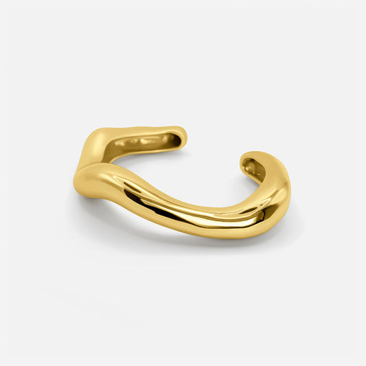 Sculptural Open Bracelet - GOLD CØDE Toronto